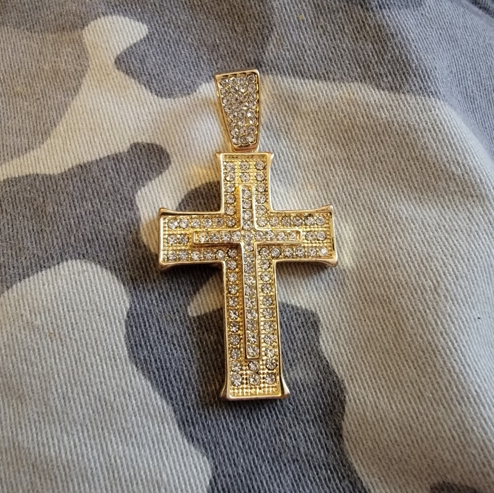 Gold jeweled cross